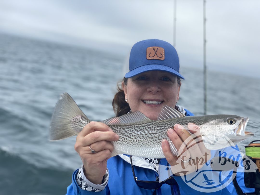 Incredible day with such a fun couple, hated to see the day end! Started out jigging graytrout and then proceeded to waylay the false albacore for hours straight! I don’t think I’ve ever seen people catch so many and never take a break! Mr Darren finally through in the towel he was give out, even though his wife was ready to catch more! Incredible day!