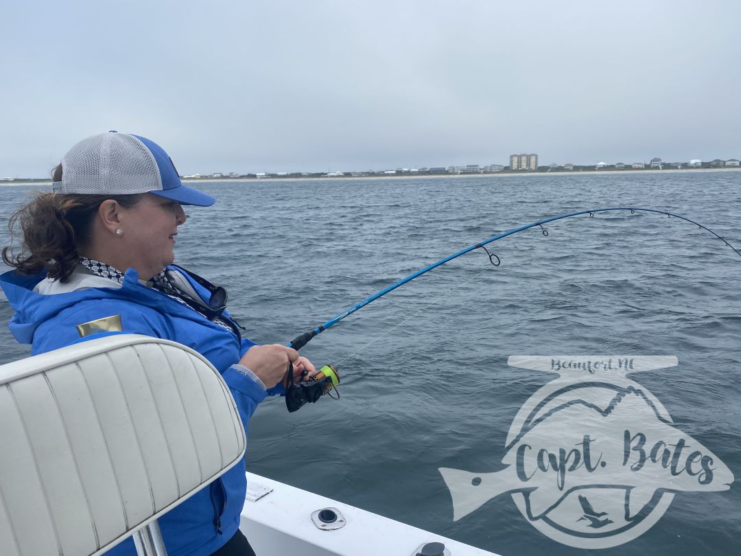 Incredible day with such a fun couple, hated to see the day end! Started out jigging graytrout and then proceeded to waylay the false albacore for hours straight! I don’t think I’ve ever seen people catch so many and never take a break! Mr Darren finally through in the towel he was give out, even though his wife was ready to catch more! Incredible day!