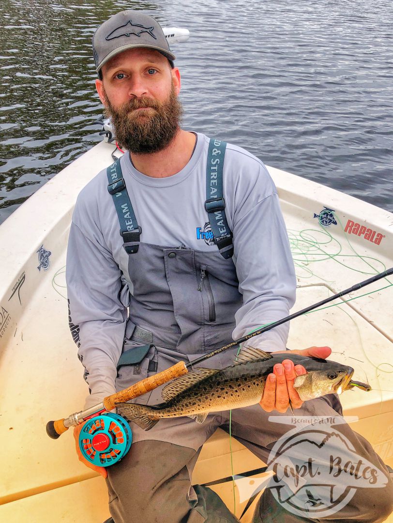 Big speckled trout on fly isn’t always easy, but persistence definitely pays off in this game! And as cliche as it is, if you listen to what fish are telling you, you will be better off. We were fishing a little slower retrieve with no eats, when one of us started stripping fast to get a line in and Wham! Got slammed, we started working the fly faster and found what they wanted. Great day with a great dude.