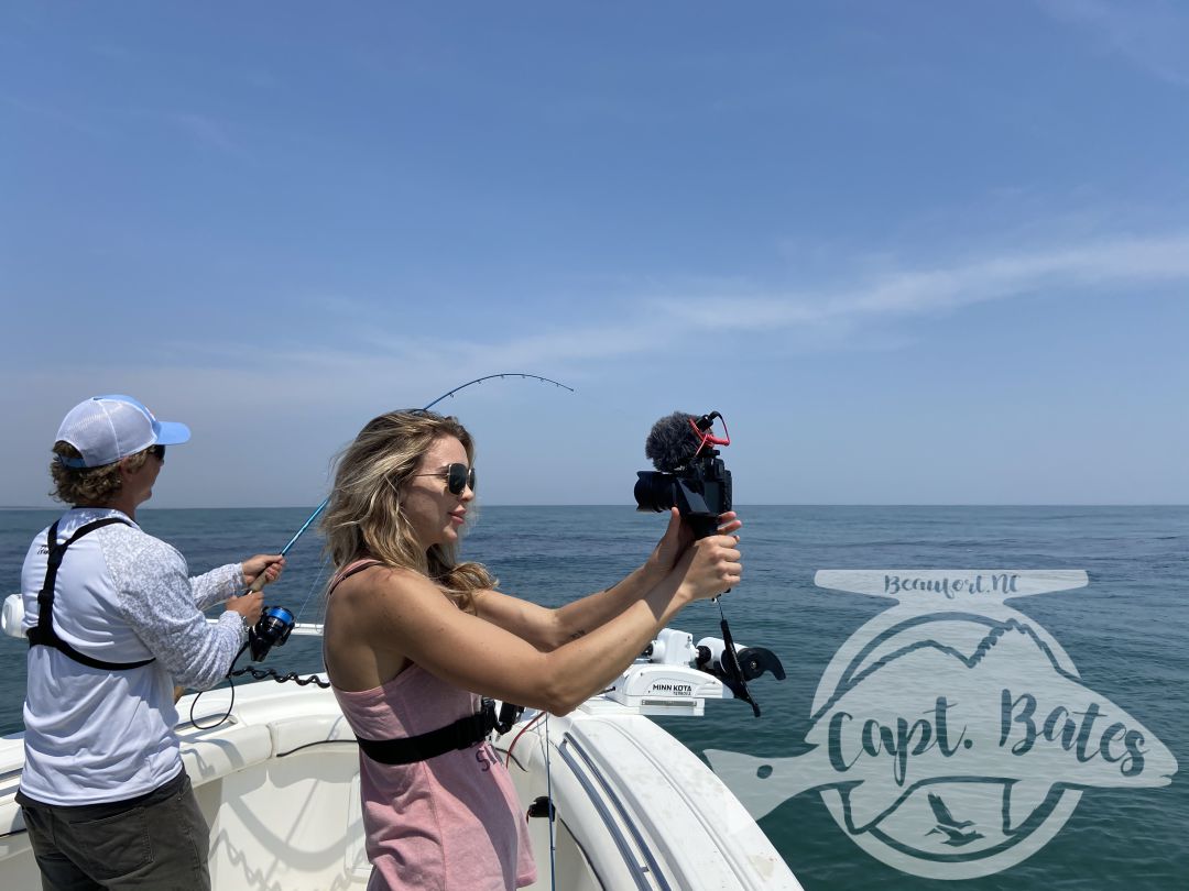 I had the pleasure of hosting Jeff and Christy of YouTube’s 1fish2fish channel. We started the day playing with bonito and bluefish, then went hunting Gowan’s redfish and it was on! Absolutely incredible day of fishing and filming on the ocean! Now, these fish can be found late winter through mid spring, the problem is finding the right conditions to hunt for them, but if you are willing to spend the time searching when the conditions appear you might be rewarded with some of the beat redfishing you’ll ever experience! We always have back up plans when the conditions don’t allow us to search for the “pumpkin patch.

Bucktail jigs and big poppers were the ticket!