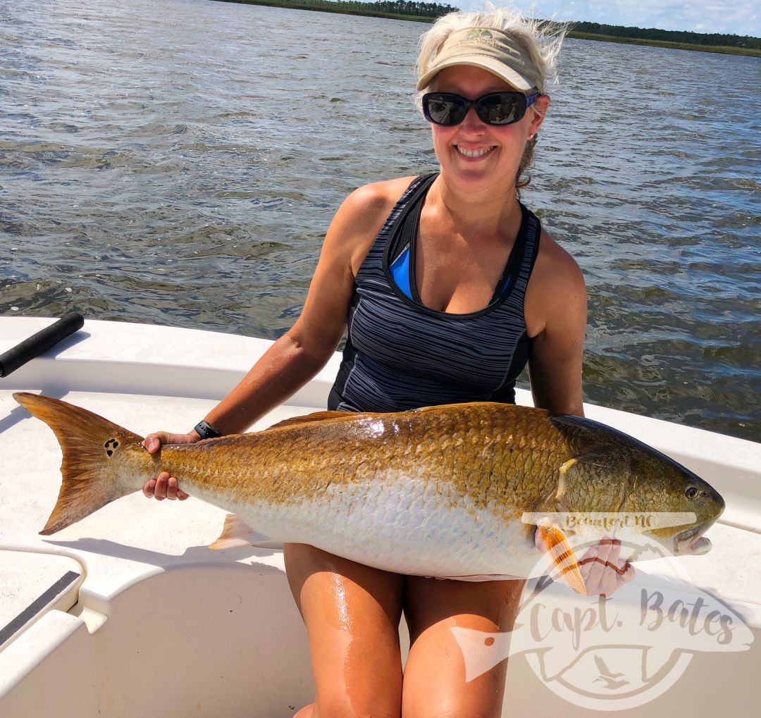 What an awesome couple I had the pleasure of having on the boat today! Mr Harvey has been fishing all over the country, and has been wanting a citation red drum for a long time. He also really wanted to hit that 50” mark, well he did both today! Him and Mrs. Tina are trying to spend more time together, and experience different things. Well, they got to experience about the best of what the Neuse River has to offer! Mrs. Tina went from admitting she didn’t have much experience fishing, to casting and hooking trophy fish like a pro, she ended up landing several all on her own. Seeing them learn what we’re looking for and how to properly work the artificial bait on the TFO Rods was great, congrats guys! Look forward to sharing the boat with y’all again. 