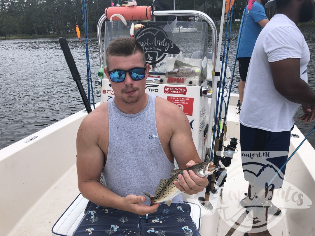 Had a blast with a big corporate trip today! They showed up late and made looking for big drum very difficult with the cold front and wind, but a bunch of specks and Reds while hiding out of the wind made for a good time and a bunch of laughs!