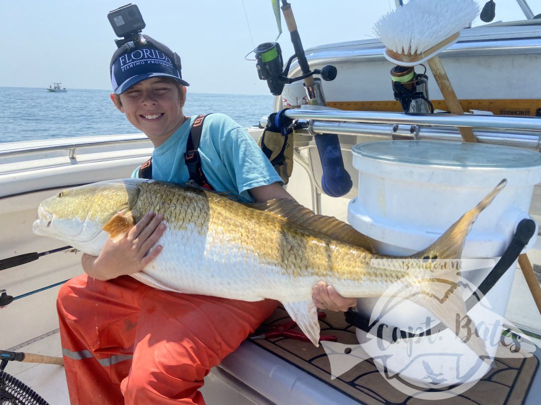 I had the pleasure of hosting Jeff and Christy of YouTube’s 1fish2fish channel. We started the day playing with bonito and bluefish, then went hunting Gowan’s redfish and it was on! Absolutely incredible day of fishing and filming on the ocean! Now, these fish can be found late winter through mid spring, the problem is finding the right conditions to hunt for them, but if you are willing to spend the time searching when the conditions appear you might be rewarded with some of the beat redfishing you’ll ever experience! We always have back up plans when the conditions don’t allow us to search for the “pumpkin patch.

Bucktail jigs and big poppers were the ticket!