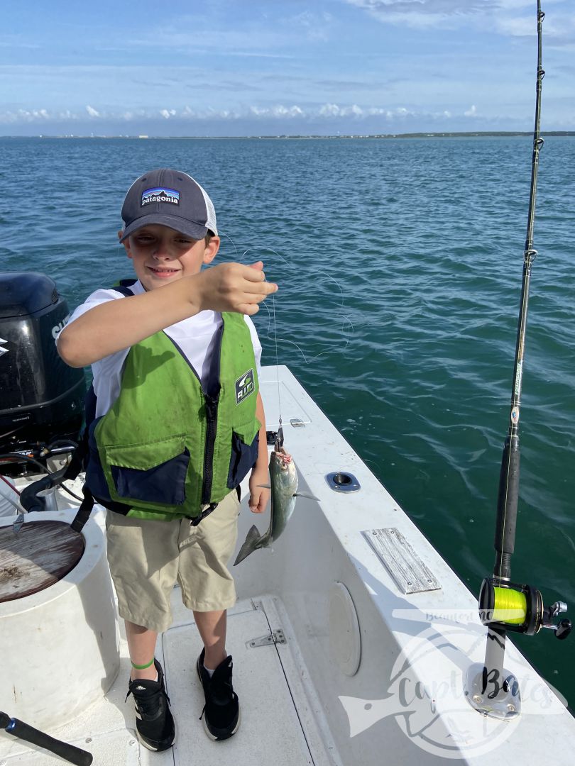 Had three young men and their dads this morning catching Spanish, flounders, bluefish and the fish they nicknamed “Loser fish”(lizard fish) 