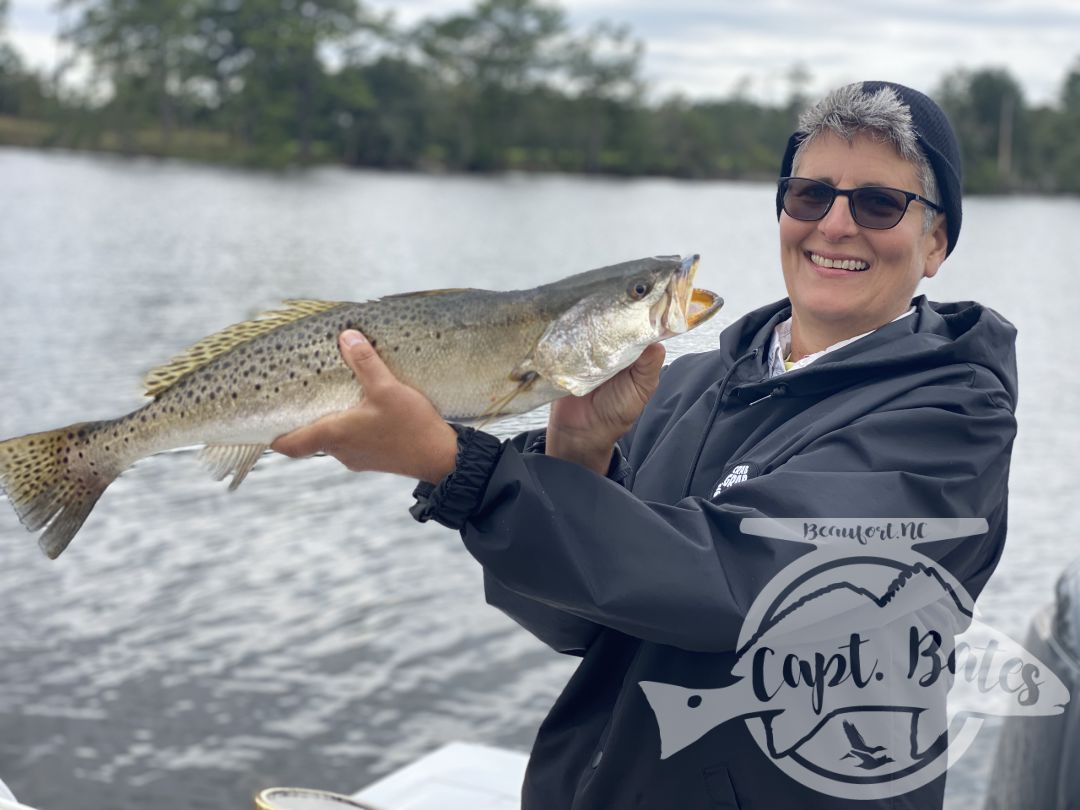 Super tough conditions and the bite was tough early, but these awesome ladies never gave up and paid of with a bunch of fish, some nice trout including a stud 24” gator! Always love seeing and catching up with them!