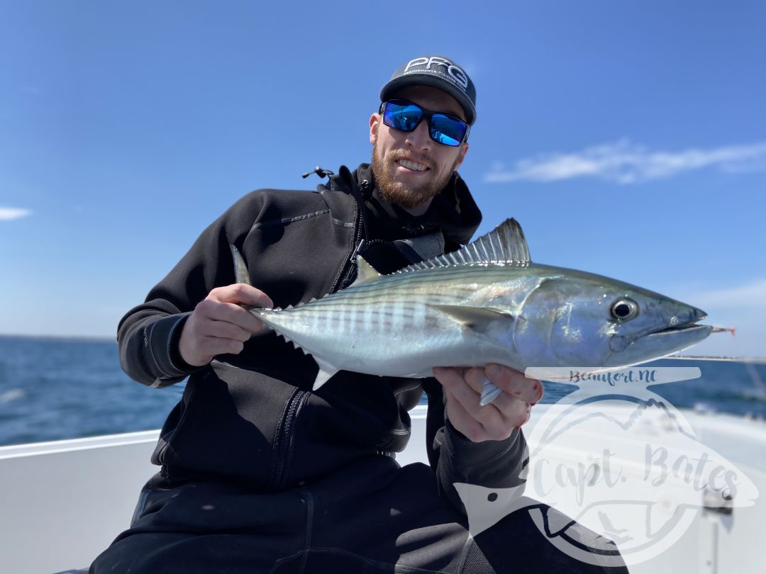 Not an easy day but @ommfishing sight casted big flys on the @templeforkoutfitters blue water rod to individual 7ish feet spinner sharks, cleaning up by catch way behind the trawlers! 
. 
Held out for a bonito bite that never materialized into more then a few opportunities, in wind shift. Didn’t get any on fly but Owen landed his first “bone” a stud on a jig.
.
Weather looks good this week and I have openings, inshore and nearshore, fly or spin!
Captainbates.com 
#flyfishing #saltwaterfishing #sharksonfly #northcarolina #fishing #bluewater #spinnershark #atlanticbonito #saltwaterflyfishing #inthebacking #capelookout #atlanticbeachnc #beaufortnc 