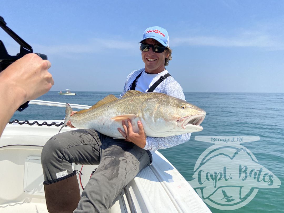 I had the pleasure of hosting Jeff and Christy of YouTube’s 1fish2fish channel. We started the day playing with bonito and bluefish, then went hunting Gowan’s redfish and it was on! Absolutely incredible day of fishing and filming on the ocean! Now, these fish can be found late winter through mid spring, the problem is finding the right conditions to hunt for them, but if you are willing to spend the time searching when the conditions appear you might be rewarded with some of the beat redfishing you’ll ever experience! We always have back up plans when the conditions don’t allow us to search for the “pumpkin patch.

Bucktail jigs and big poppers were the ticket!