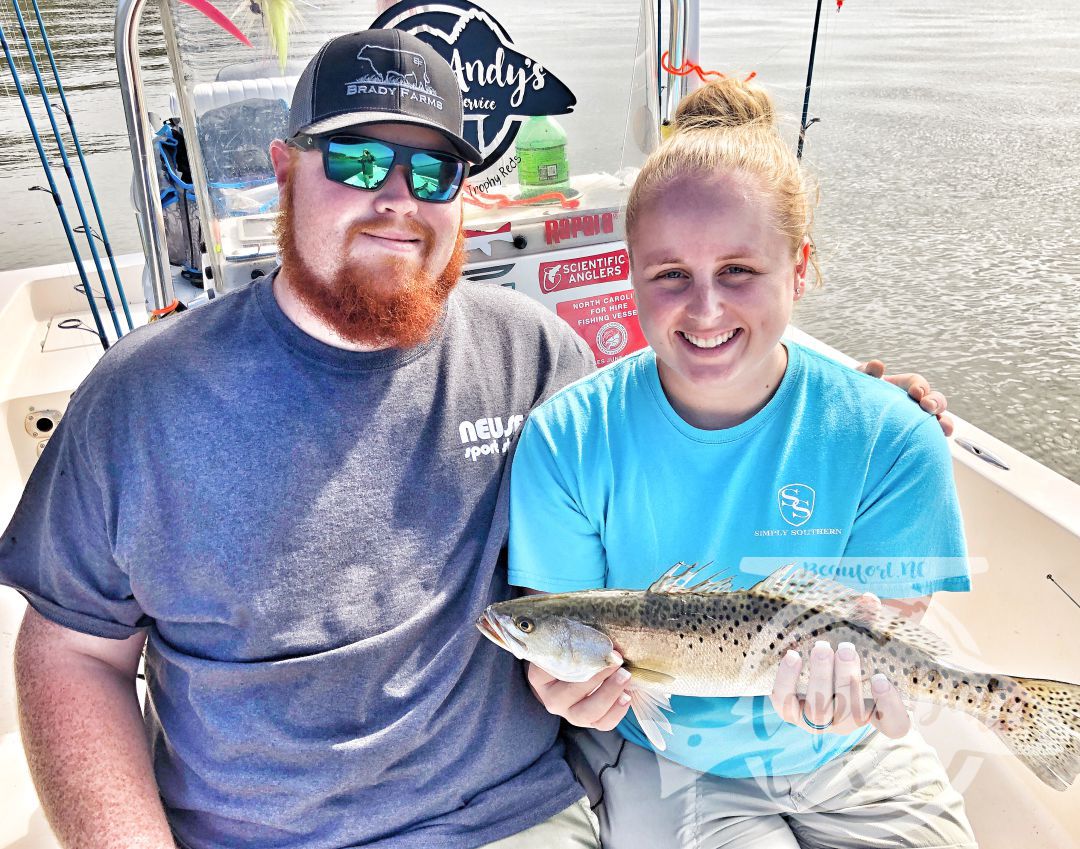 My First honeymoon trip is in the books! And it was a great day trout fishing. I made the call last night not to chase albies on account of weather being to iffy. The trout did not disappoint though. We Started the morning with a great topwater bite, but we won’t talk about the one that got off in the first 5 minutes. Caught a bunch of solid fish and sent them home with their limits. 

More importantly, they just got married and are spending quality time together in the outdoors, I’d say they are off on the right foot! Congratulations Clay and Samantha!!