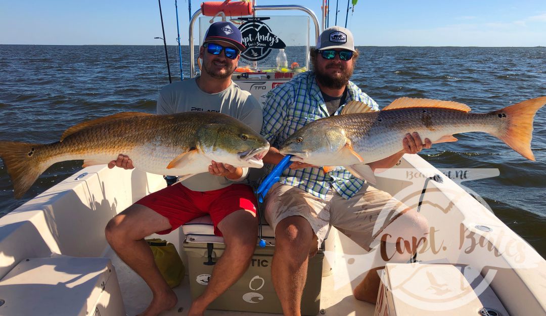 Had a great trip with this half(better half if you ask them) of Andrews bachelor party. Found fish on baitaballs away from the holiday crowds early and stayed with them, and it payed off! We went 6 for 8 and everyone landed citation drum and ended with a double! Zach even caught his first drum ever and biggest fish ever! Fun day with this crowd!