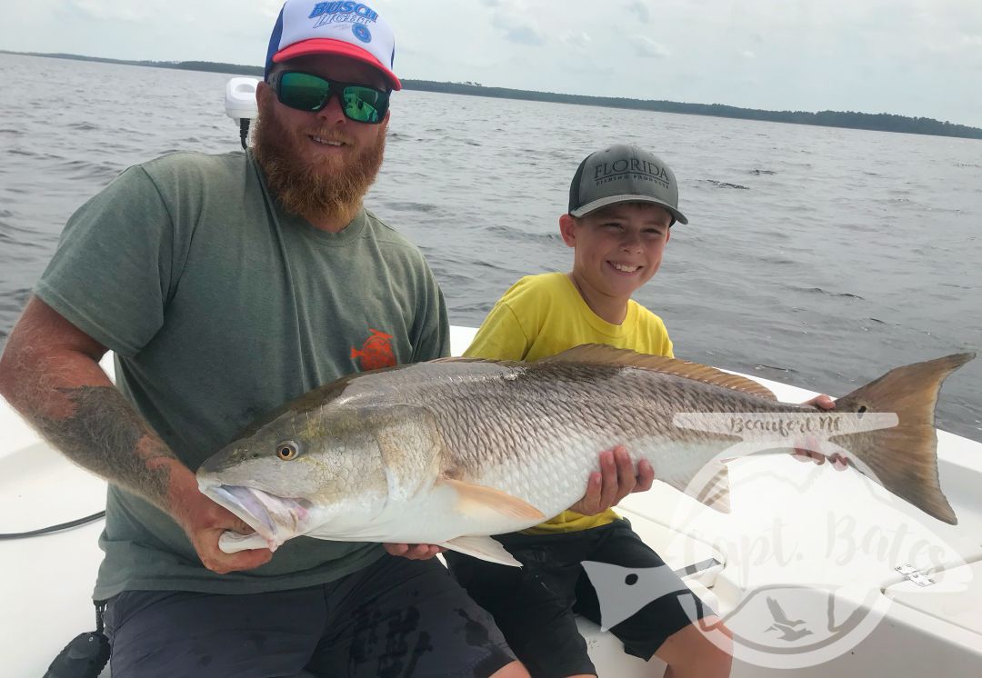 Had a chance to get Buddy and some friends out today. First day fishing since the hurricane, water was fairly clean, bait was a little more scarce then pre-storm, but still plenty of bait up top(if you could keep other boats from running over top of it!) 

Very excited to have such good conditions so soon after Dorian and am expecting a good last few weeks of fishing! 

Buddy caught his fish all on his on, on the TFO inshore rod and Osprey 5000 reel, using popping cork, when I measured it he said “it’s only 46inches” the boy doesn’t know how good he’s got it haha.

Owen caught his citation drum throwing a heavy Storm swim bait to baitballs and yo-yoing it underneath.