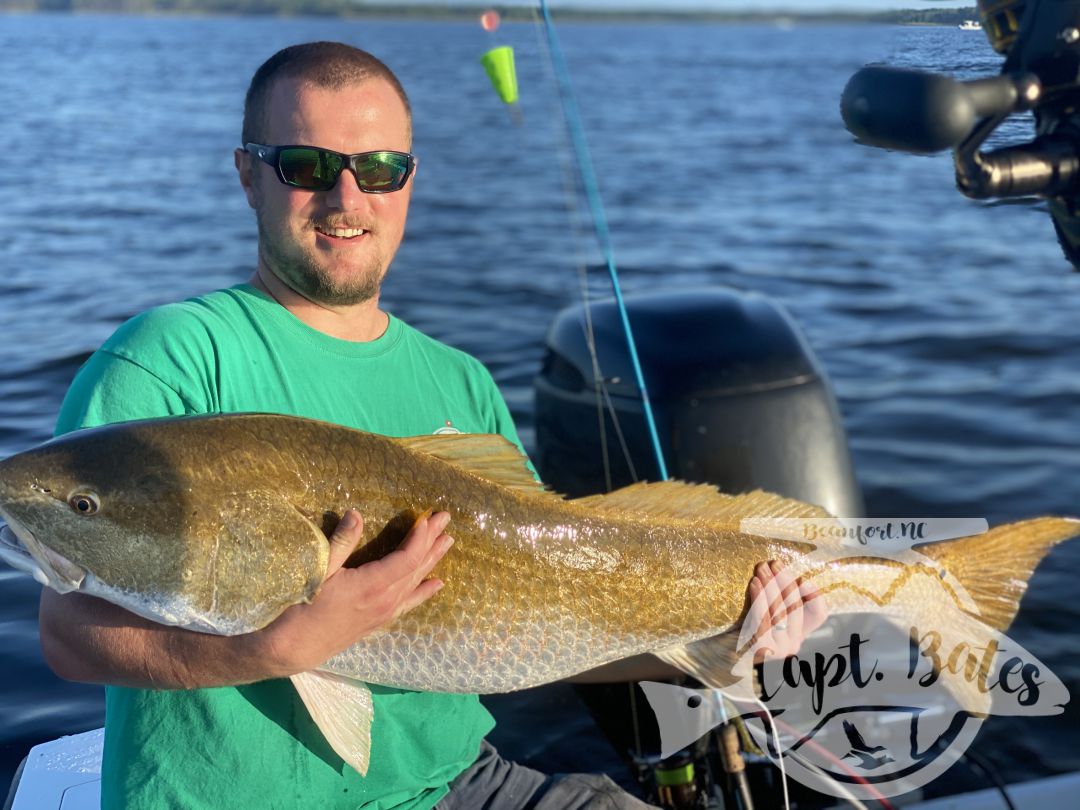 Finally the big fan shut off and we were able to get back after the trophy red fish! Hurricane 2 years ago and a bad nor Easter last year kept us from getting after em! But the Prevette’s wait finally paid off with gold!