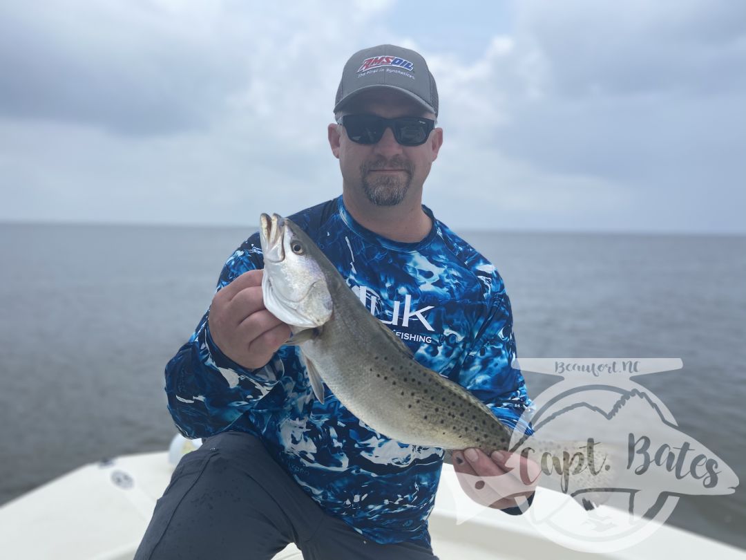 Mr Dan from northern Wisconsin wanted to do something he’s never done before and knock multiple new species off the list. First two fish he put in the boat were  26 7/8” and 26 1/2” on skitterwalks. Some misses and a windshift, got on some smaller trout and plenty of flounder again, before getting a good big trout and redfish bite going trout 18-22” boated and a couple heartbreakers shaking the plug. Great time listening to ice fishing, trapping and duck hunting stories from the wild north land.