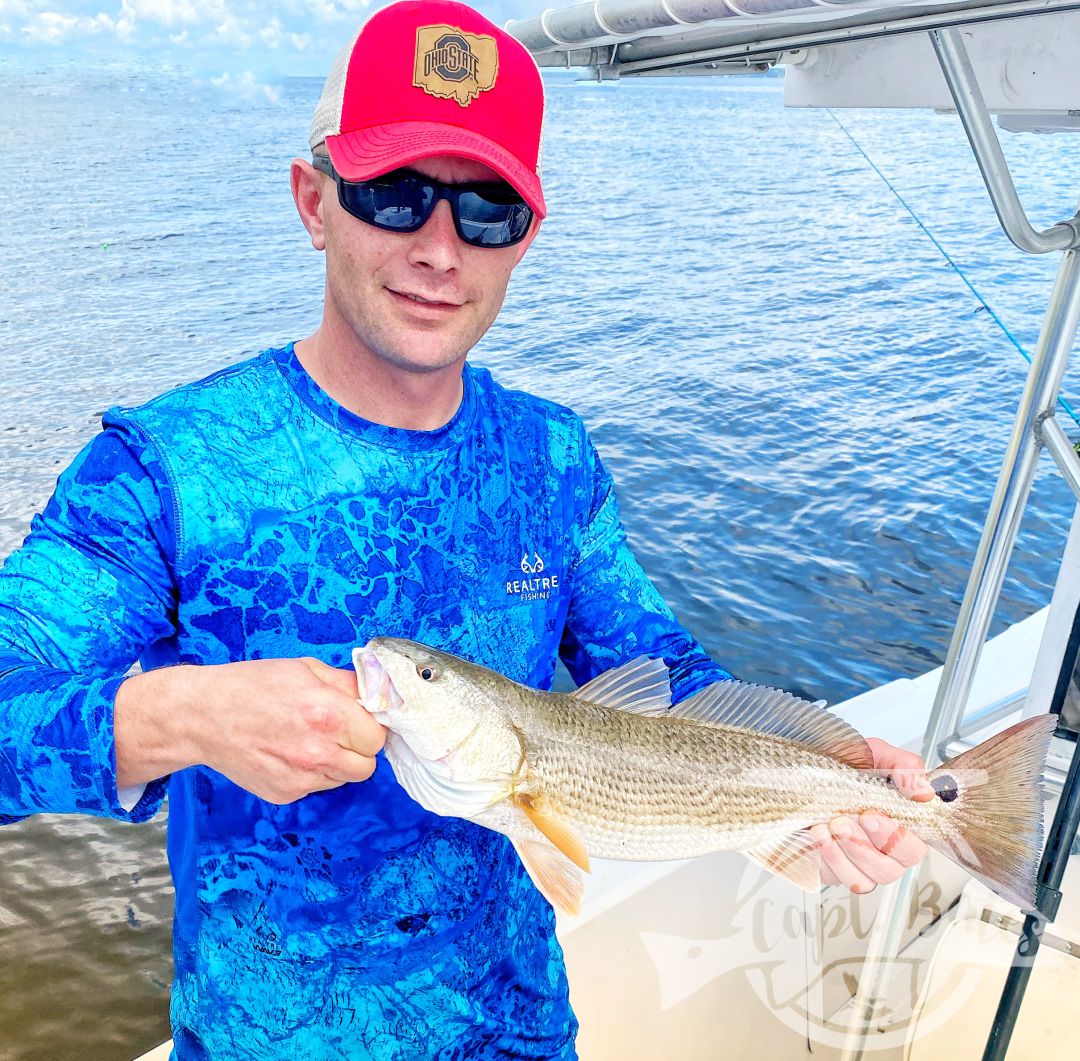 Does it always work out like today? Nope, but this is a perfect example of why we meet at the dock before making foul weather decisions. By all accounts today shoulda been a wash out, but turned out perfect!

My good long time buddy Jason Tucker booked a trip to treat one of his guys that’s leaving the area soon, to some big drum fishing before he left. Found a good size school crushing it early, witnessed a massacre, and checked that off the list, so we went caught a bunch of nice specks on topwater, before going to catch slot redfish on corks! Of course Paxton had to top mr Rick in every double pic 