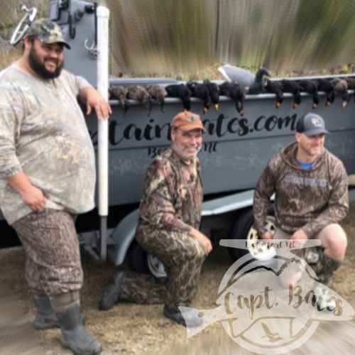 Great hunt today! Repeat client brought in some friends from the flooded timber of Arkansas that could flat out shoot! They got it done  in the layout and the scissor rig! Thanks Capt. Jamie L. Player for running the other boat! Great hunting, lots of laughing, and a damn good time was had!