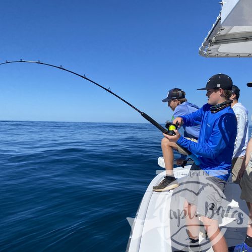 All these boys hooked in to the biggest fish they ever caught! Kings and sharks were the name of the game!