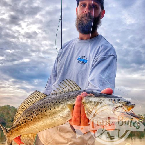 Big speckled trout on fly isn’t always easy, but persistence definitely pays off in this game! And as cliche as it is, if you listen to what fish are telling you, you will be better off. We were fishing a little slower retrieve with no eats, when one of us started stripping fast to get a line in and Wham! Got slammed, we started working the fly faster and found what they wanted. Great day with a great dude.