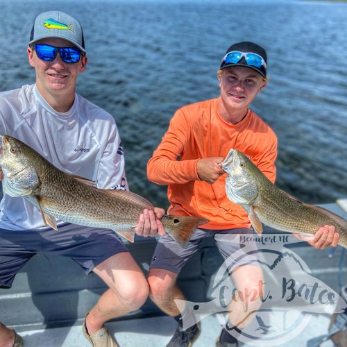 Rough start this morning when a school of upper slots crushing mullet I was working towards, 2 casts away got ran over by an inconsiderate boater right off the bat. But these guys stuck with me absorbed my instructions like a sponge and ground it out till we found couple more schools. Great times with these guys throwing lures.