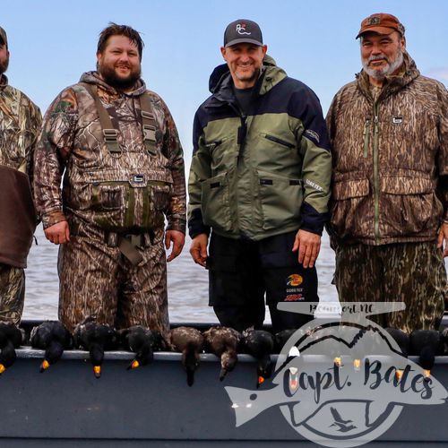 We ran 3 boats to take care of a big corporate group, lots of laughs, birds, and shooting for these boys from Charlotte and Arkansas. A few of them are long time duck hunters but first time ever seaduck hunting and getting in the layouts they had a blast for the two days they were here! They got some trophy birds to put on the wall, that not many guys from the middle of the country ever get a chance to hunt for.