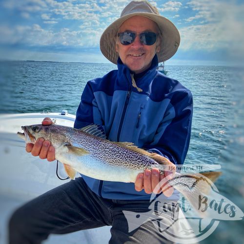 This repeat couple wanted a short 4 hour nearshore before heading back home after the weekend. We had a few shots at bonito busting on top but no connections. We picked away at some smaller bottom dwellers and finally this stud graytrout stole the show!