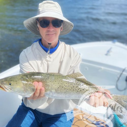 Not as hot as a morning as we’d have liked but always a pleasant trip with Mr Jim and his wife. Some just under slot redfish and a nice trout make for fun times on a little cooler breezy day.