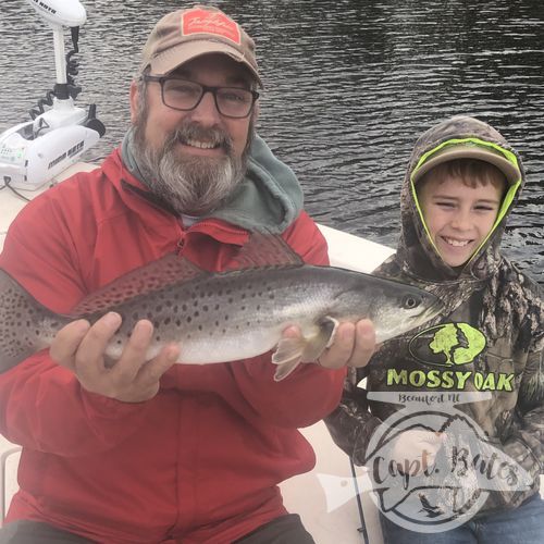 Jay Boone and Buddy fill the void after Duck season by catching speckled trout!