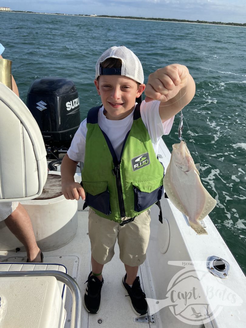 Had three young men and their dads this morning catching Spanish, flounders, bluefish and the fish they nicknamed “Loser fish”(lizard fish) 