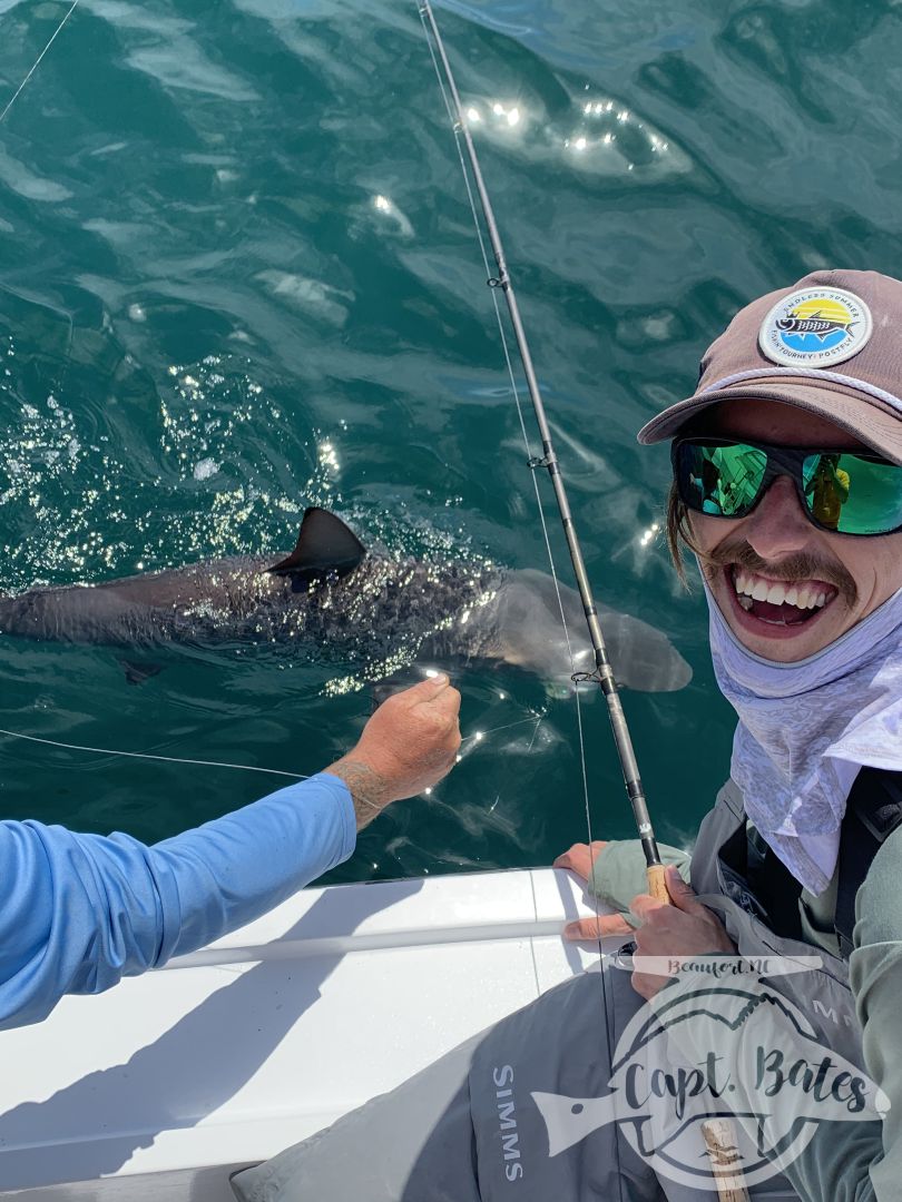 Had a great time showing a fly guy from the Adirondacks some new species and what NC has to offer! Started out slow early but stayed the course and got on a pretty decent Atlantic Bonito sight casting bite. After a handful of good fly eats my man was finally able to check that one off his list. We played with them for a while before deciding to take a ride.

I laid out a few options for him and he said “I just want something that pulls hard” so off to the trawlers we went! He was stoked just to witness the mayhem, after a few nasty eats it was time for battle! 
 
Stopped on the way in and played with some blitzing blues on poppers!

Perfect April day in our neck of the woods!