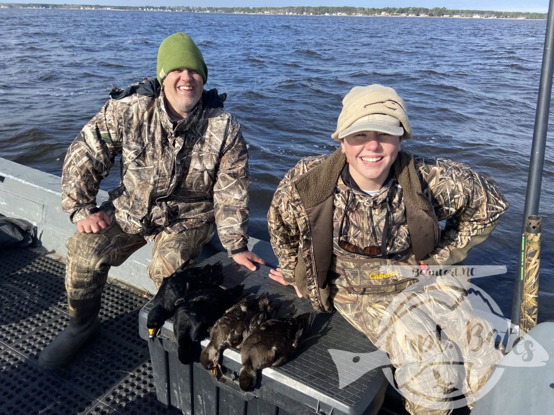 Introduced this father and son to layout and sea duck hunting! We all had a blast, they got lots of trigger time and learned how hard these birds can be to hit and how tough they are sometimes when not hit to hard. Looking forward to hunting with them next year!