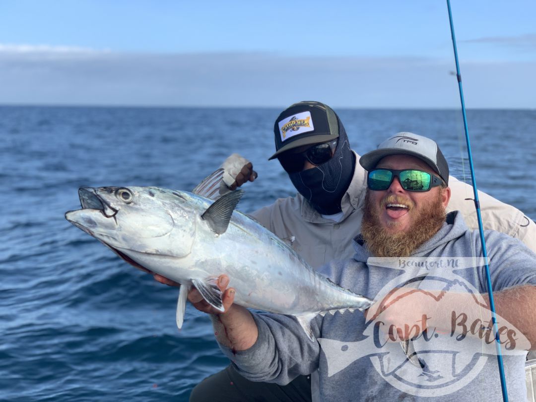 Fish were a little harder to find during the Cape Lookout False Albacore Festival tournament, but we put our noses to the ground and tracked em down!

We boated fish on the fly and spinning rods, Nick put the most albies in the boat for the tournament but we got beat out by the guys that loaded up on bluefish racking up points.

None the less, we had another great day and had an acre of fat alberts feeding up top on a giant bait ball for 30 minutes all the ourselves!! Nicks first fish of the day was the biggest I’ve seen yet this year! A solid 12-14 pounder!

Thanks for an awesome few days guys! I love meeting new friends and catching awesome fish!!!