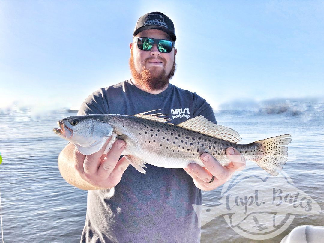 My First honeymoon trip is in the books! And it was a great day trout fishing. I made the call last night not to chase albies on account of weather being to iffy. The trout did not disappoint though. We Started the morning with a great topwater bite, but we won’t talk about the one that got off in the first 5 minutes. Caught a bunch of solid fish and sent them home with their limits. 

More importantly, they just got married and are spending quality time together in the outdoors, I’d say they are off on the right foot! Congratulations Clay and Samantha!!