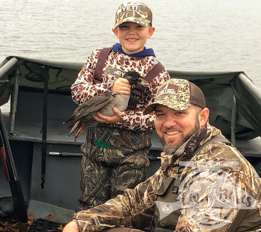 Today will be a trip I will never forget, I had the pleasure of hosting 3 generations sea ducking, with it being 8 year old Carter’s first ever duck hunt! He shot his first duck, first ducks on the wing, and first sea duck limit!! Other then sharing these moments with your own kids there is nothing like being there when the youngins get to experience all of what we love to do for the first time. Thanks for allowing me to be a part of it Cees Justen and Rick Justen, helluva a job Carter! I think he’s ruin’t.