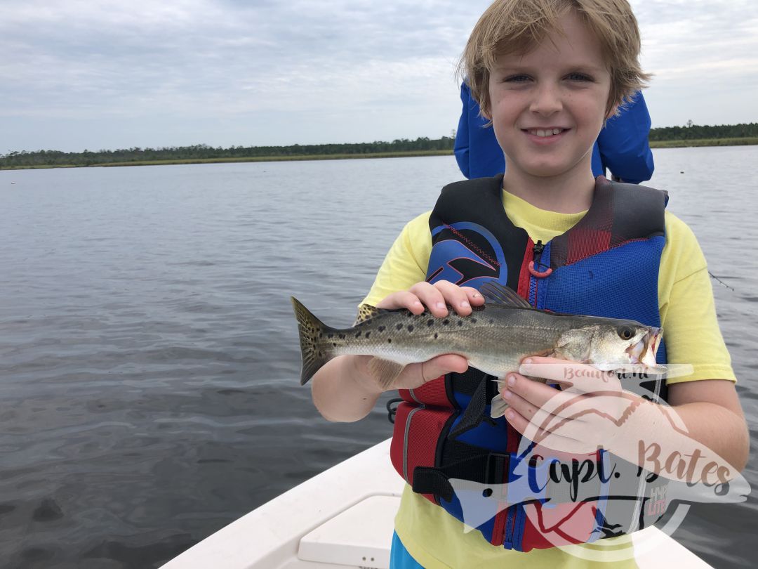 Great day fishing with this crowd today! Dad and the oldest have duck hunted with me in the past, momma and the youngest joined us for some inshore fun! The fish cooperated with one stud caught by Lucas on topwater, I taught him how to walk the dog and he reaped the reward! We decided to mainly trout fish instead of big drum fishing to keep the youngins interested, we caught speckled trout, puppy drum, and flounder!