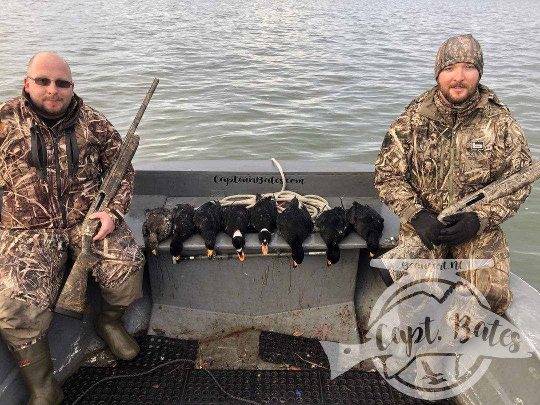 Great day with these guys, first time one of them had ever been in a layout. Conditions allowed us to get on the X, and the birds put on a show that few hunters ever get to witness with seaducks! The shear number of birds in the area was incredible!