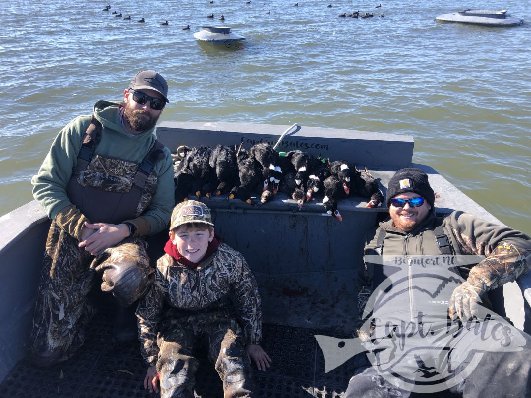 Capped the season off with my favorite youth hunter and 2 of my best Veteran buddies... all three got a trophy for wall, killing their first surf scoter drake(s). I got to spend some time in the layout, couldn’t have asked for a better way to wrap up our season. Patrick Poindexter got some great video and pictures of Jason Tucker, us and the birds! Thanks guys!!