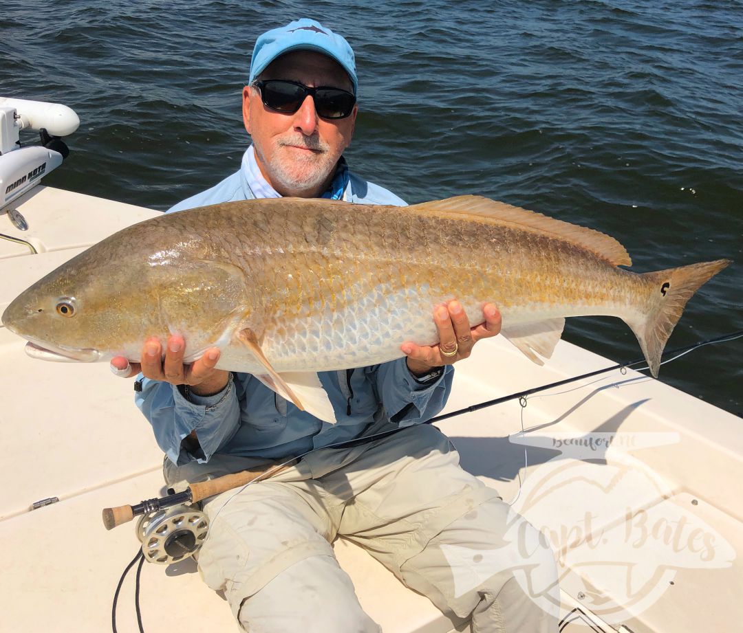 Mr Mike travels all over the world fly fishing, including some other world class redfish destinations, but his time ever fishing the Neuse River he caught his two biggest redfish ever! Such a pleasure guiding him despite the tough conditions!
