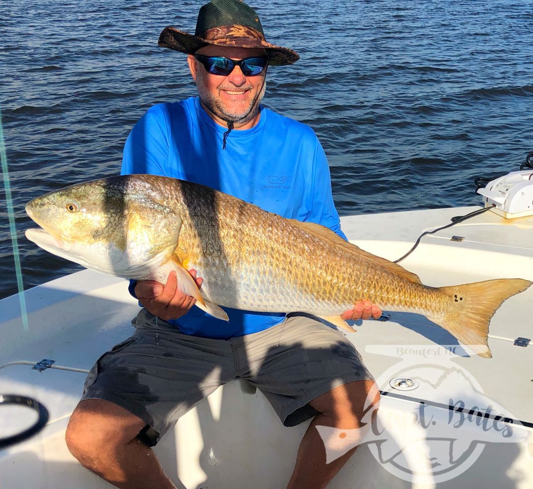 What an awesome couple I had the pleasure of having on the boat today! Mr Harvey has been fishing all over the country, and has been wanting a citation red drum for a long time. He also really wanted to hit that 50” mark, well he did both today! Him and Mrs. Tina are trying to spend more time together, and experience different things. Well, they got to experience about the best of what the Neuse River has to offer! Mrs. Tina went from admitting she didn’t have much experience fishing, to casting and hooking trophy fish like a pro, she ended up landing several all on her own. Seeing them learn what we’re looking for and how to properly work the artificial bait on the TFO Rods was great, congrats guys! Look forward to sharing the boat with y’all again. 