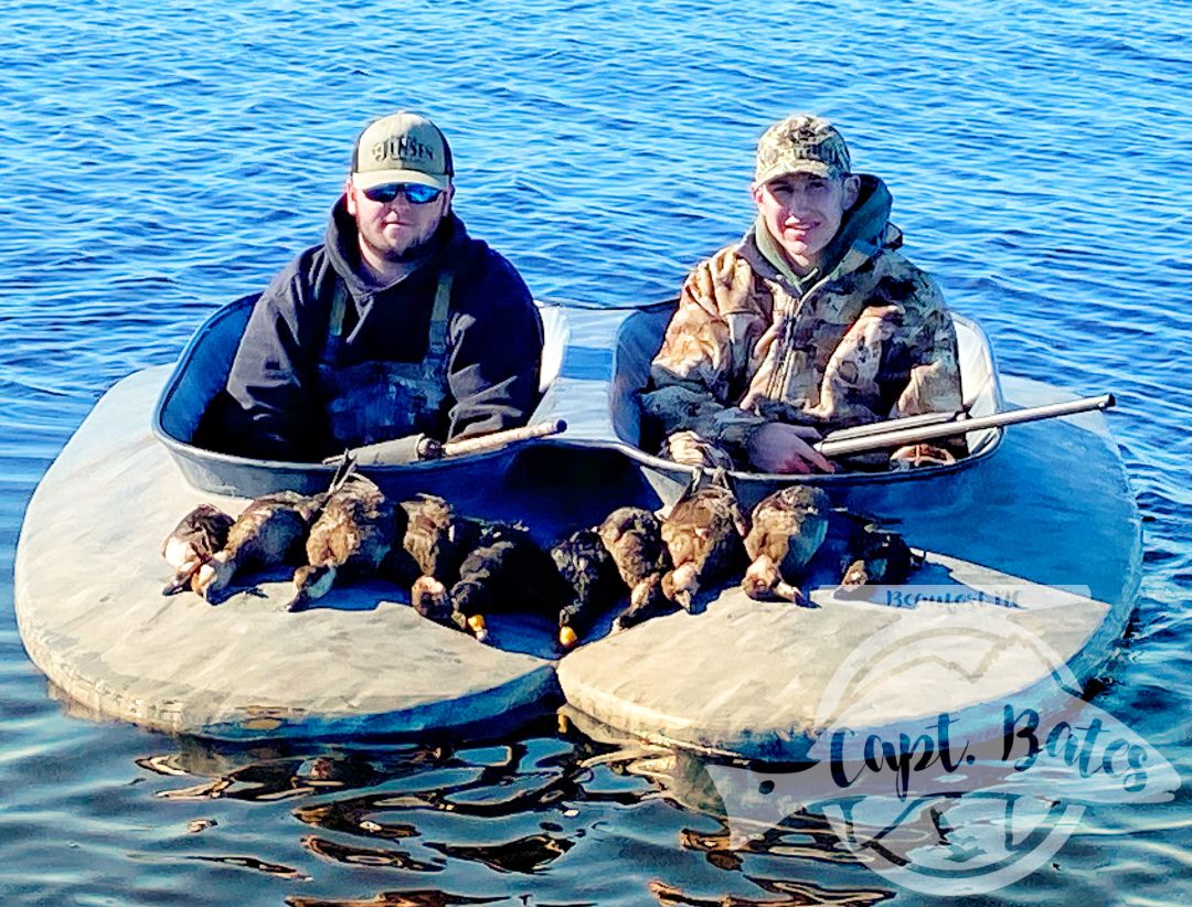 Had a couple fine young men today, wind laid out the nothing over night and birds had shifted pattern a little bit we put the work in and they got their scoter limit and 2 bonus birds out of the layout!