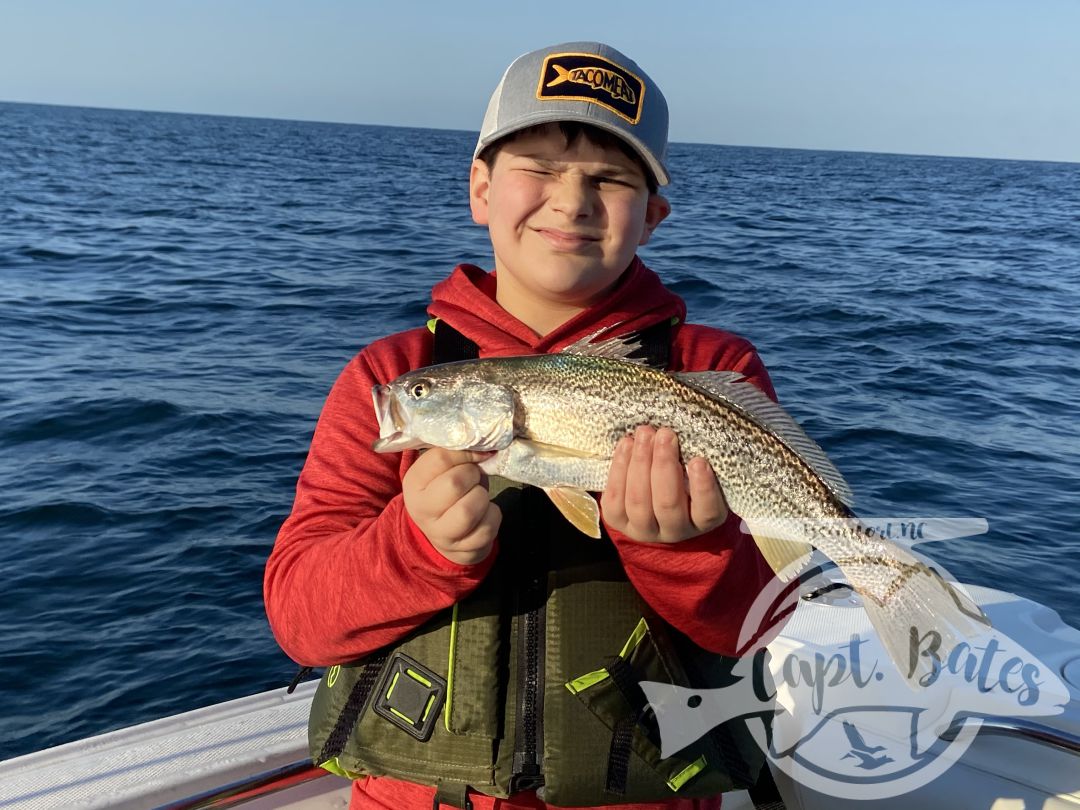 Mr Cooper wanted lot of action and some meat to take home, he got it! Limit of nice gray trout with a lot released, some good eating size bluefish and whiting. He also caught this unique little cubbyu fish.