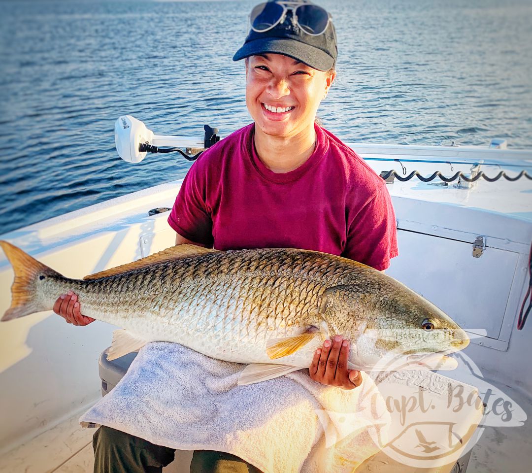 Mr Stephen is a well traveled big game hunter with most NA big game animals under his belt, he understands the grind required targeting serious trophy’s. 

I had no longer reiterated, the fact catching these fish can be a grind when we find ourselves in the middle of an incredible trophy redfish experience. And, it was great for me to experience it with a family that understands how special of a moment it was. 

After that slowed down we went and got on a great slot drum bite! Such an enjoyable family to share the boat with.