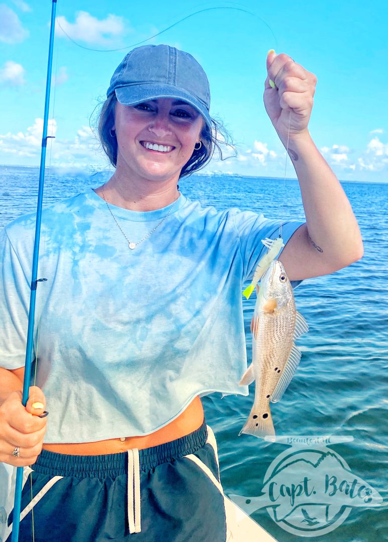 We showed this family from Ohio all the life stages of redfish in one day, from pup pups to slot fish to the adult trophy redfish!