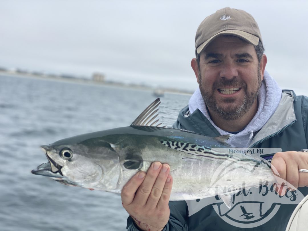 Incredible day with such a fun couple, hated to see the day end! Started out jigging graytrout and then proceeded to waylay the false albacore for hours straight! I don’t think I’ve ever seen people catch so many and never take a break! Mr Darren finally through in the towel he was give out, even though his wife was ready to catch more! Incredible day!