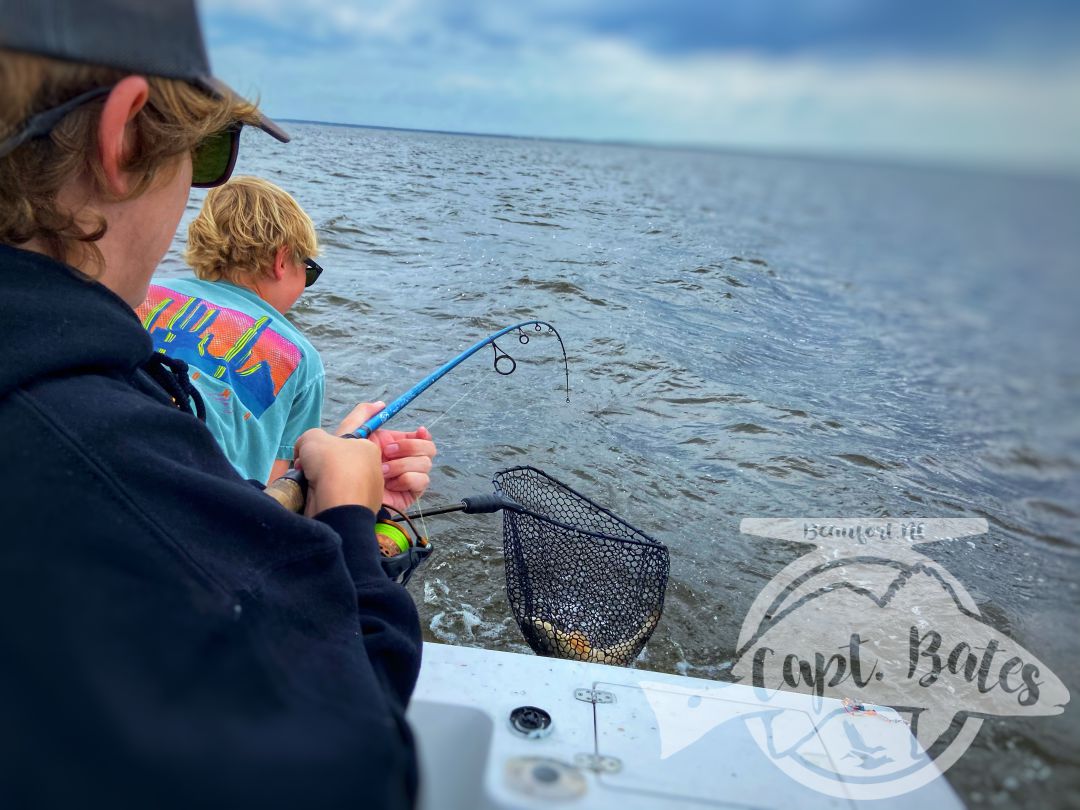 Wesley and his dad fished with me last month and wanted quantity over quality so we wore out the sea mullet, this month they wanted to try for quality. Wesley and Oscar absolutely slayed the redfish this afternoon! Mid to over slots kept them busy for a couple hours they even started netting each other’s fish! Great time bending the Temple Fork Outfitters inshore medium and listen to the Florida Fishing Products osprey 3k sing!