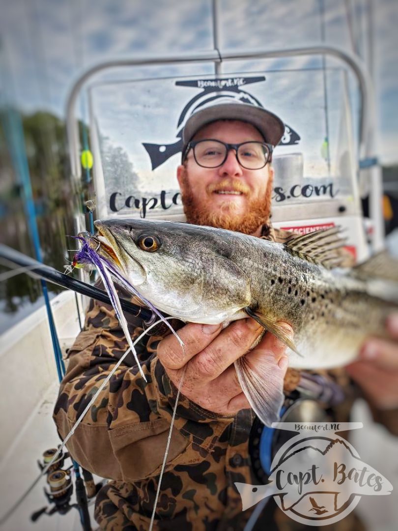 Big speckled trout on fly isn’t always easy, but persistence definitely pays off in this game! And as cliche as it is, if you listen to what fish are telling you, you will be better off. We were fishing a little slower retrieve with no eats, when one of us started stripping fast to get a line in and Wham! Got slammed, we started working the fly faster and found what they wanted. Great day with a great dude.