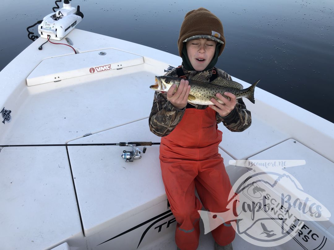 Great bite early on the hogs with Buddy and big Joe! Cold and post cold front conditions but the fish were chewing! Nice fat specks and 2 tagged redfish. Tough conditions and a different technique then we’d been fishing but being able to read the water, conditions, and what the fish want make things fun! 