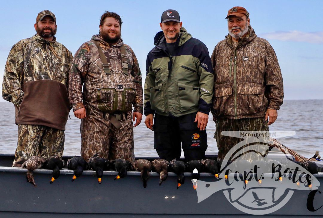 We ran 3 boats to take care of a big corporate group, lots of laughs, birds, and shooting for these boys from Charlotte and Arkansas. A few of them are long time duck hunters but first time ever seaduck hunting and getting in the layouts they had a blast for the two days they were here! They got some trophy birds to put on the wall, that not many guys from the middle of the country ever get a chance to hunt for.