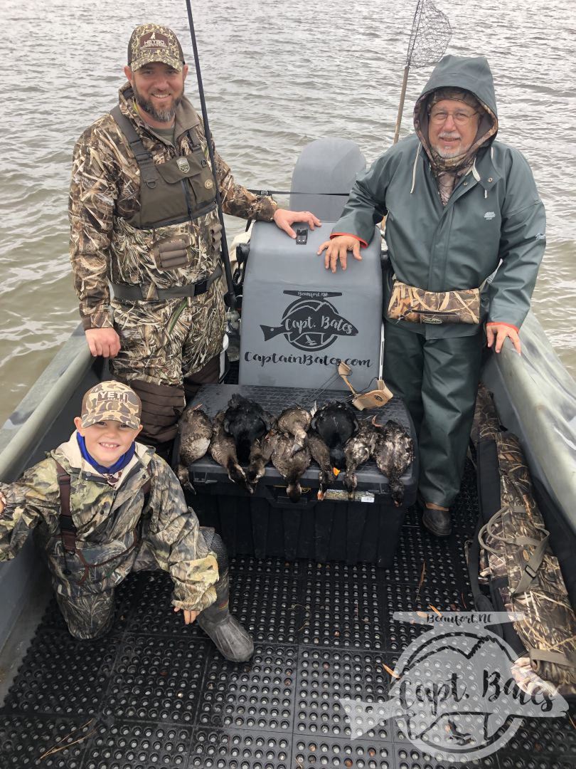 Today will be a trip I will never forget, I had the pleasure of hosting 3 generations sea ducking, with it being 8 year old Carter’s first ever duck hunt! He shot his first duck, first ducks on the wing, and first sea duck limit!! Other then sharing these moments with your own kids there is nothing like being there when the youngins get to experience all of what we love to do for the first time. Thanks for allowing me to be a part of it Cees Justen and Rick Justen, helluva a job Carter! I think he’s ruin’t.