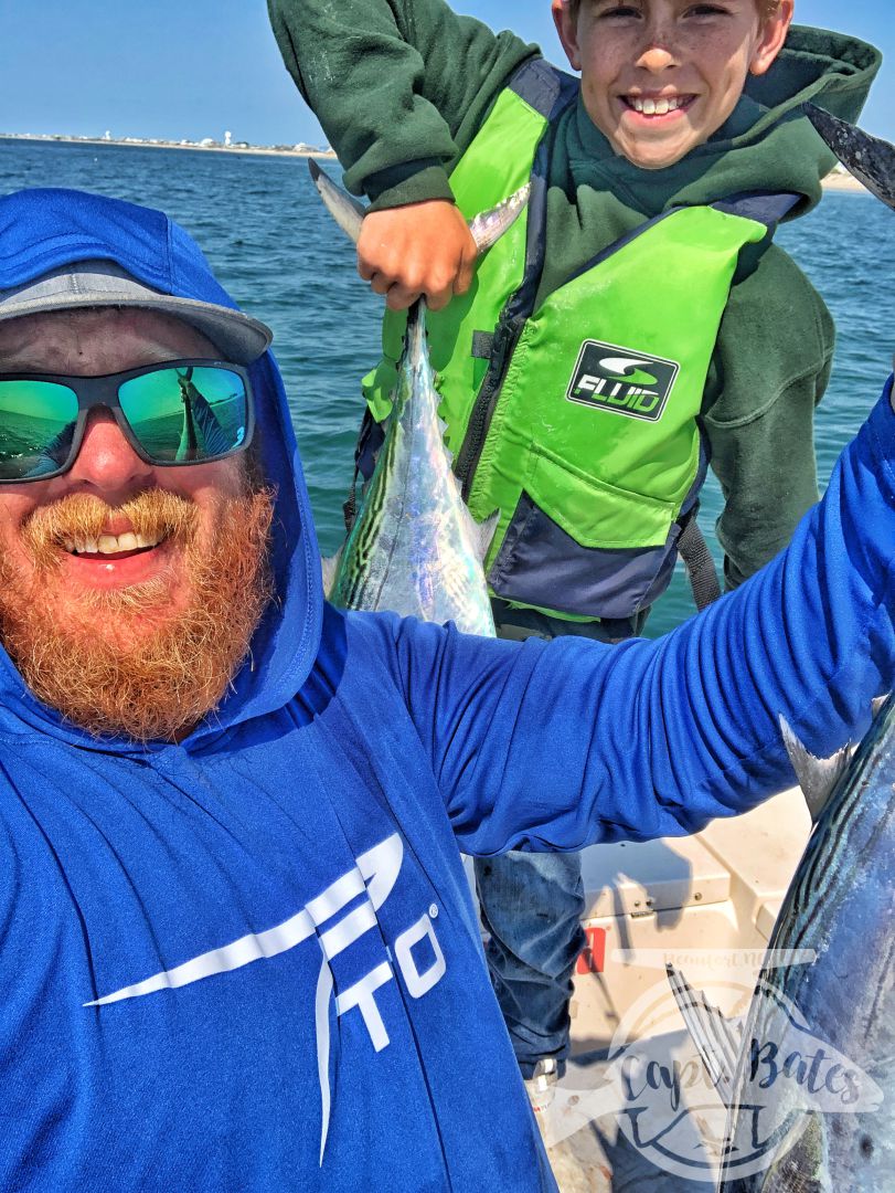 Beautiful day and Epic nearshore fishing with my main man Buddy. We caught Bonitos about every way possible! Then found some jumbo albies along the beach that wore my man out, he napped 3 times before we got home! He complained his arms hurt, very successful day!