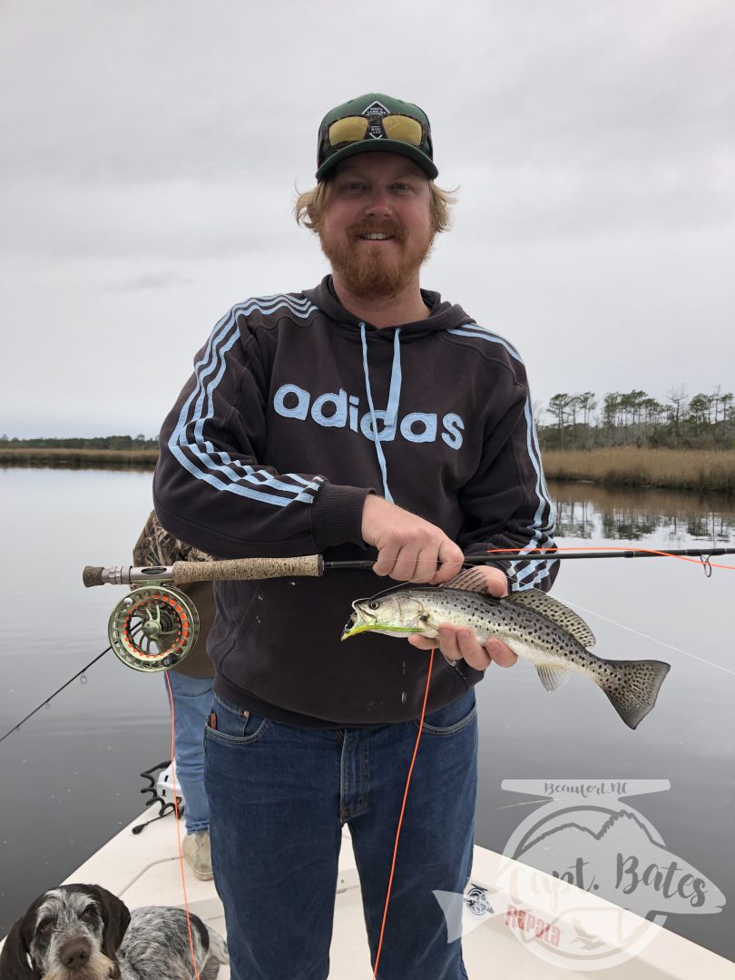 Awesome speckled trout bite on fly rod and ultra lights! So much bait around and the fish with really stacked up thick! Trout fishing is incredible right now and should just get better!