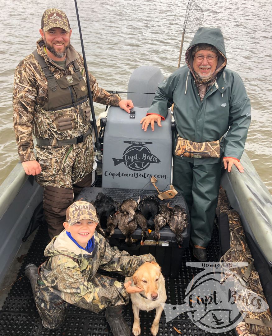 Today will be a trip I will never forget, I had the pleasure of hosting 3 generations sea ducking, with it being 8 year old Carter’s first ever duck hunt! He shot his first duck, first ducks on the wing, and first sea duck limit!! Other then sharing these moments with your own kids there is nothing like being there when the youngins get to experience all of what we love to do for the first time. Thanks for allowing me to be a part of it Cees Justen and Rick Justen, helluva a job Carter! I think he’s ruin’t.