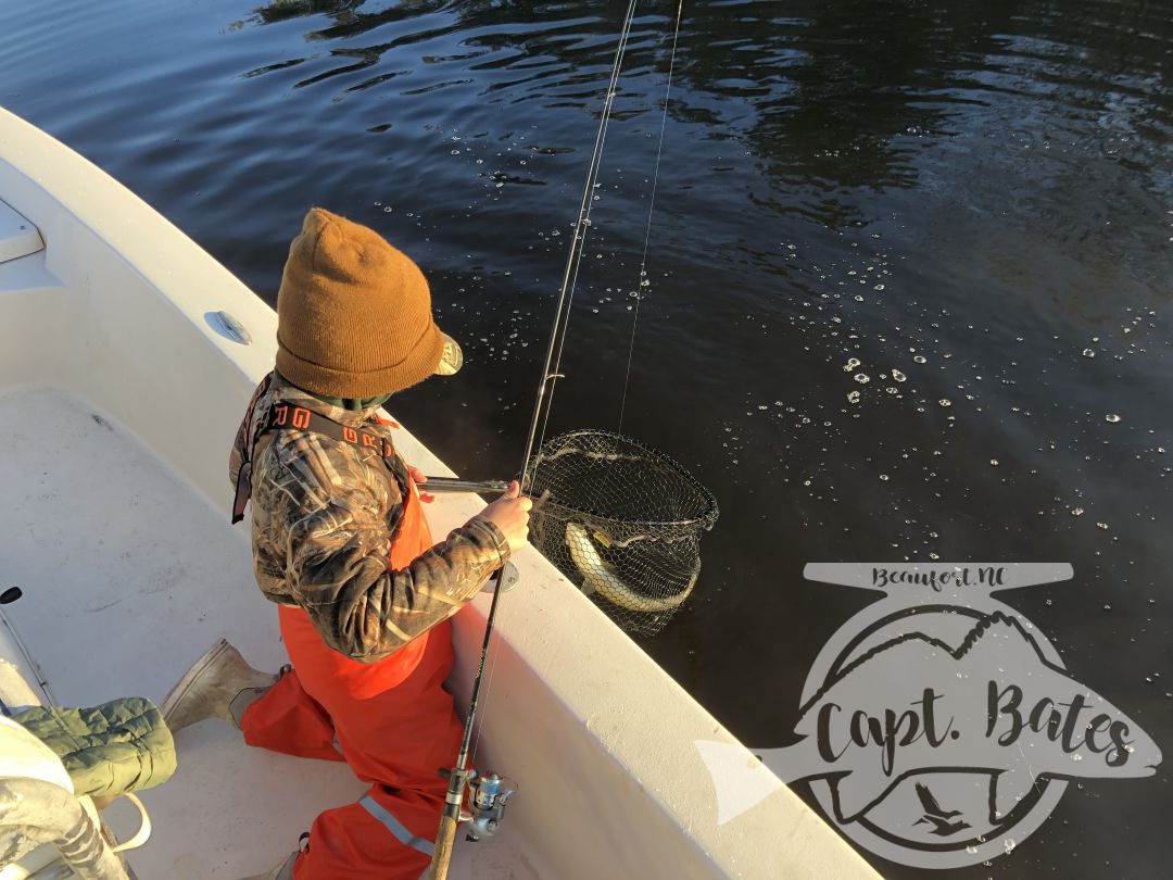 Great bite early on the hogs with Buddy and big Joe! Cold and post cold front conditions but the fish were chewing! Nice fat specks and 2 tagged redfish. Tough conditions and a different technique then we’d been fishing but being able to read the water, conditions, and what the fish want make things fun! 